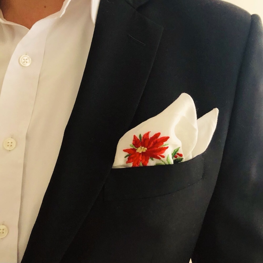 Festive Holiday Pocket Square